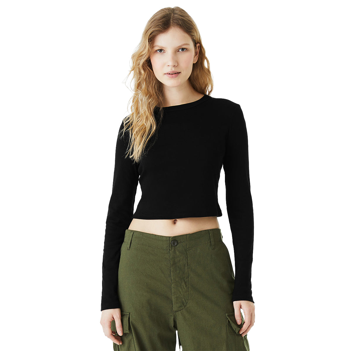 Women's Micro Rib Long Sleeve Baby Tee